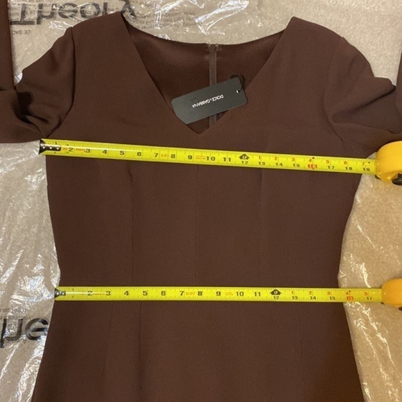 Dolce&Gabbana Cady long sleeve Sheath Dress in Maroon Size 10 - Picture 13 of 13